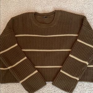 Green Cropped Sweater